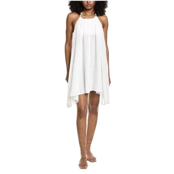 Elan Dresses & Skirts - NWT Elan Women's White Halter Self-tie Neck Open Back S Dress Sz M pockets